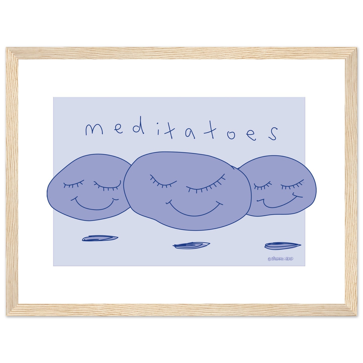 Meditatoes - Premium Matte Paper Wooden Framed Poster