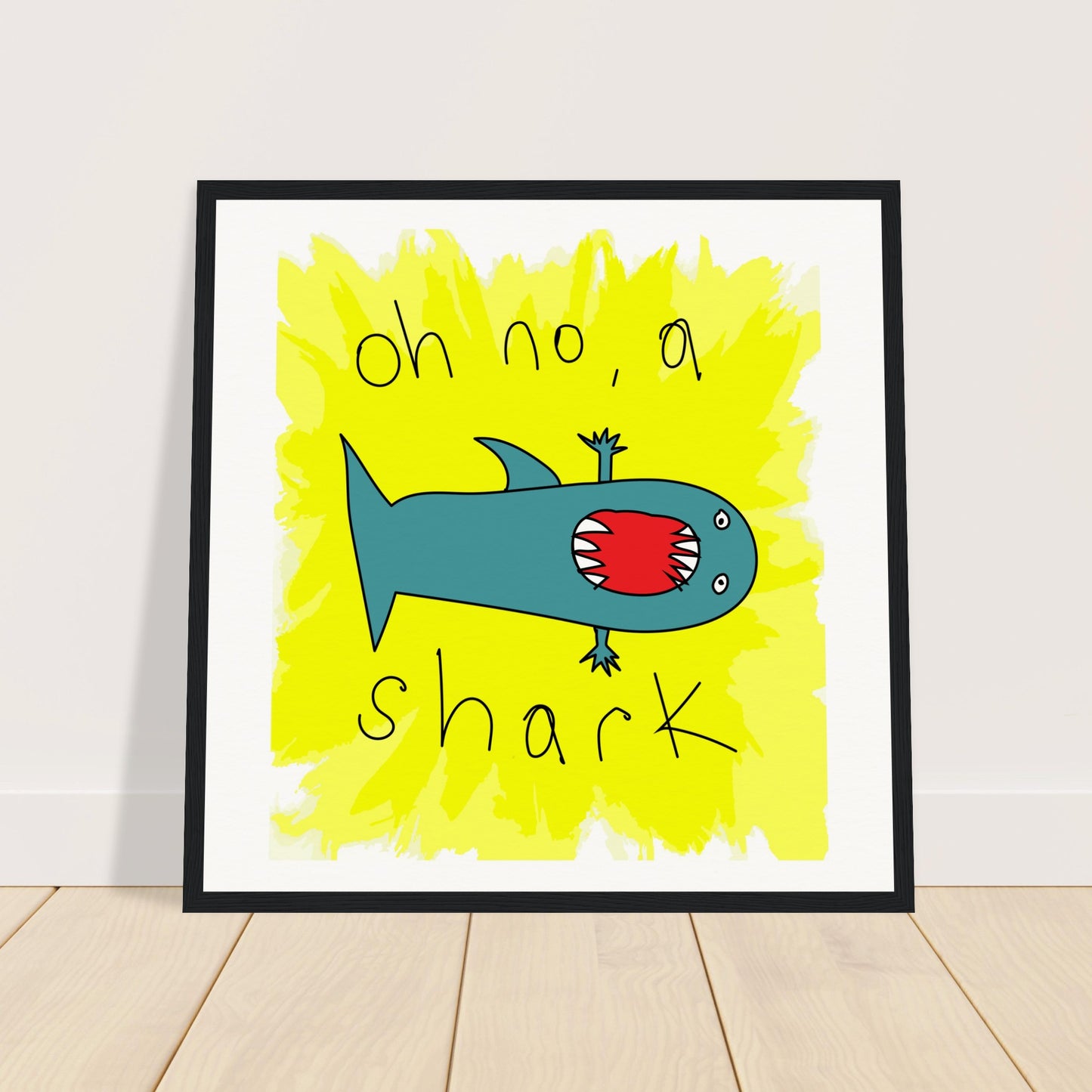 Oh no, a Shark - Framed Art and Posters