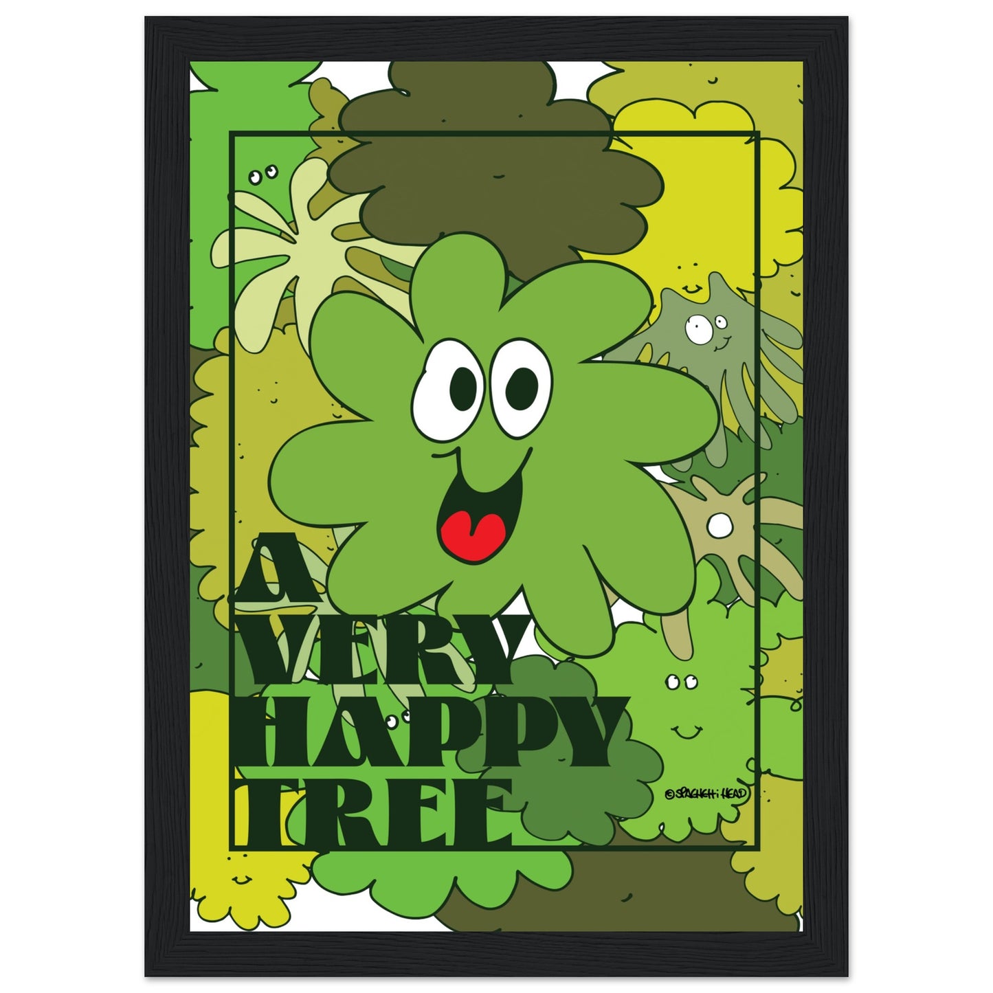 A very happy tree! - Premium Matte Paper Wooden Framed Poster