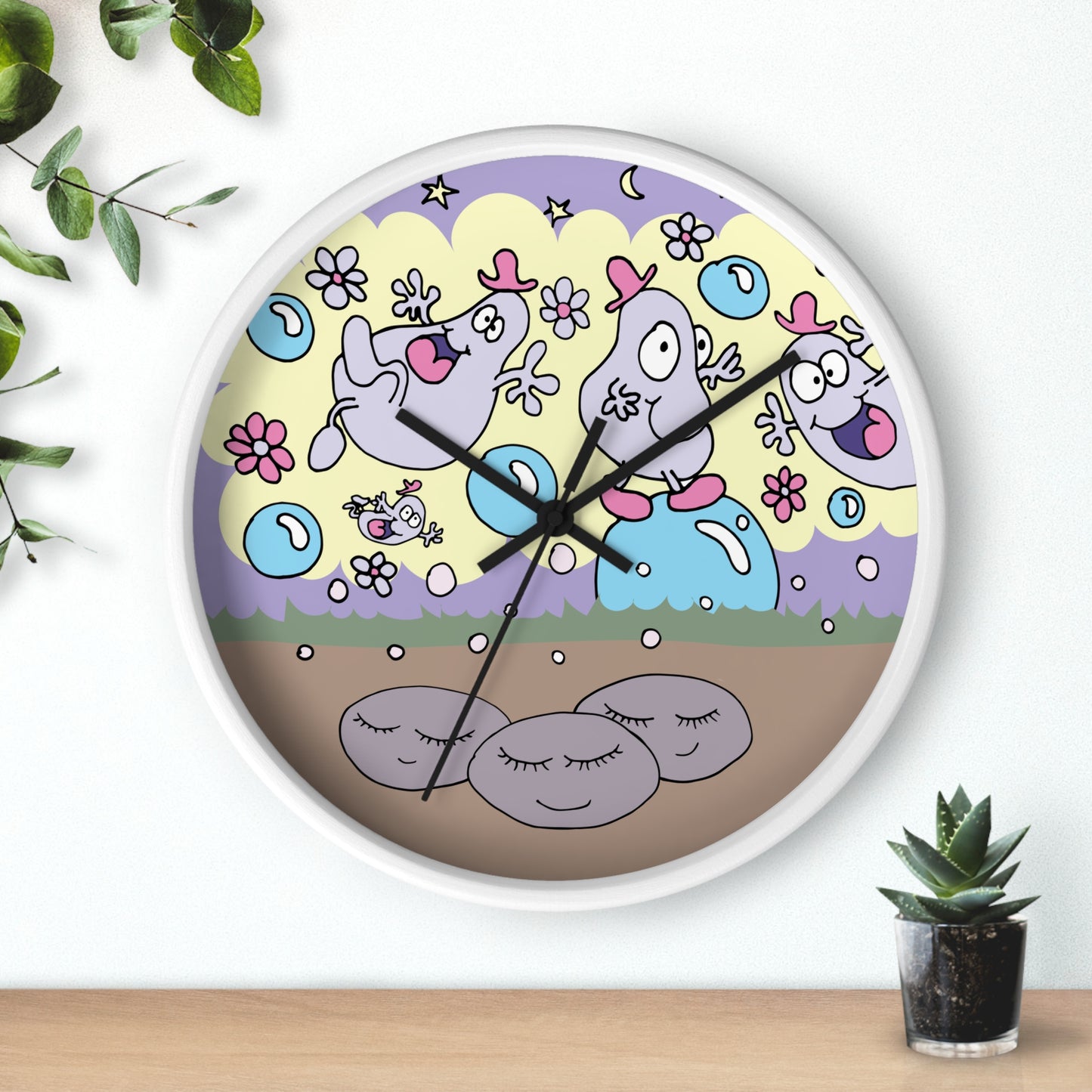 Dreaming Potatoes - Wall Clock