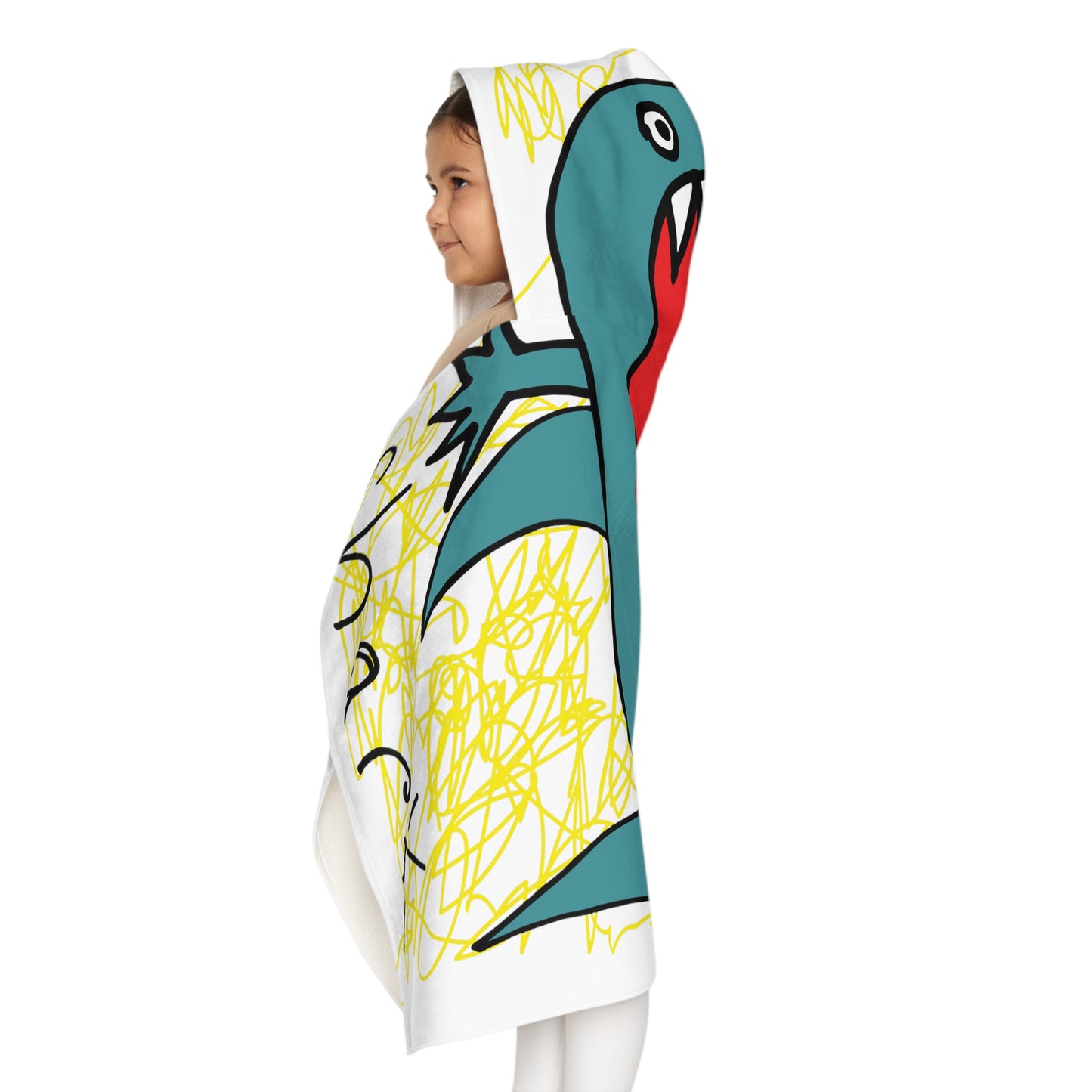 Oh no, a shark - Youth Hooded Towel