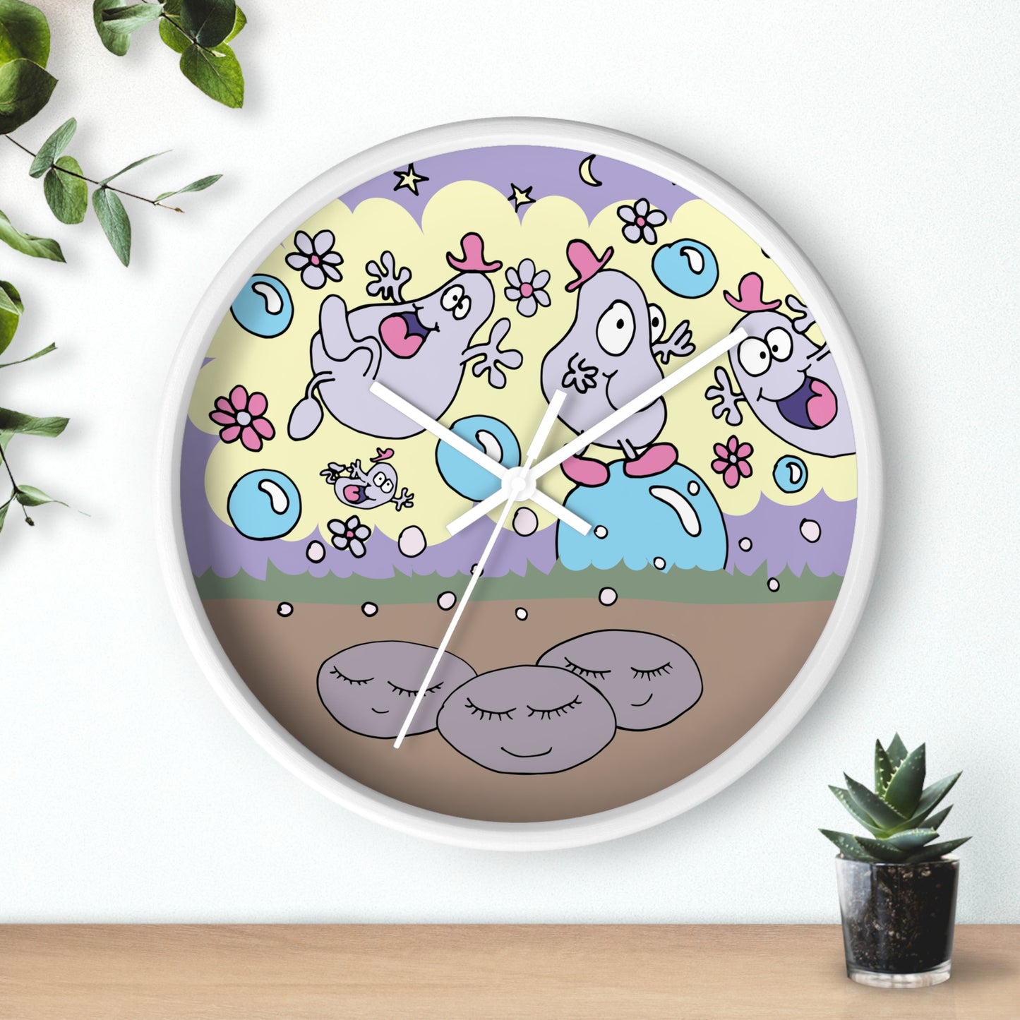 Dreaming Potatoes - Wall Clock