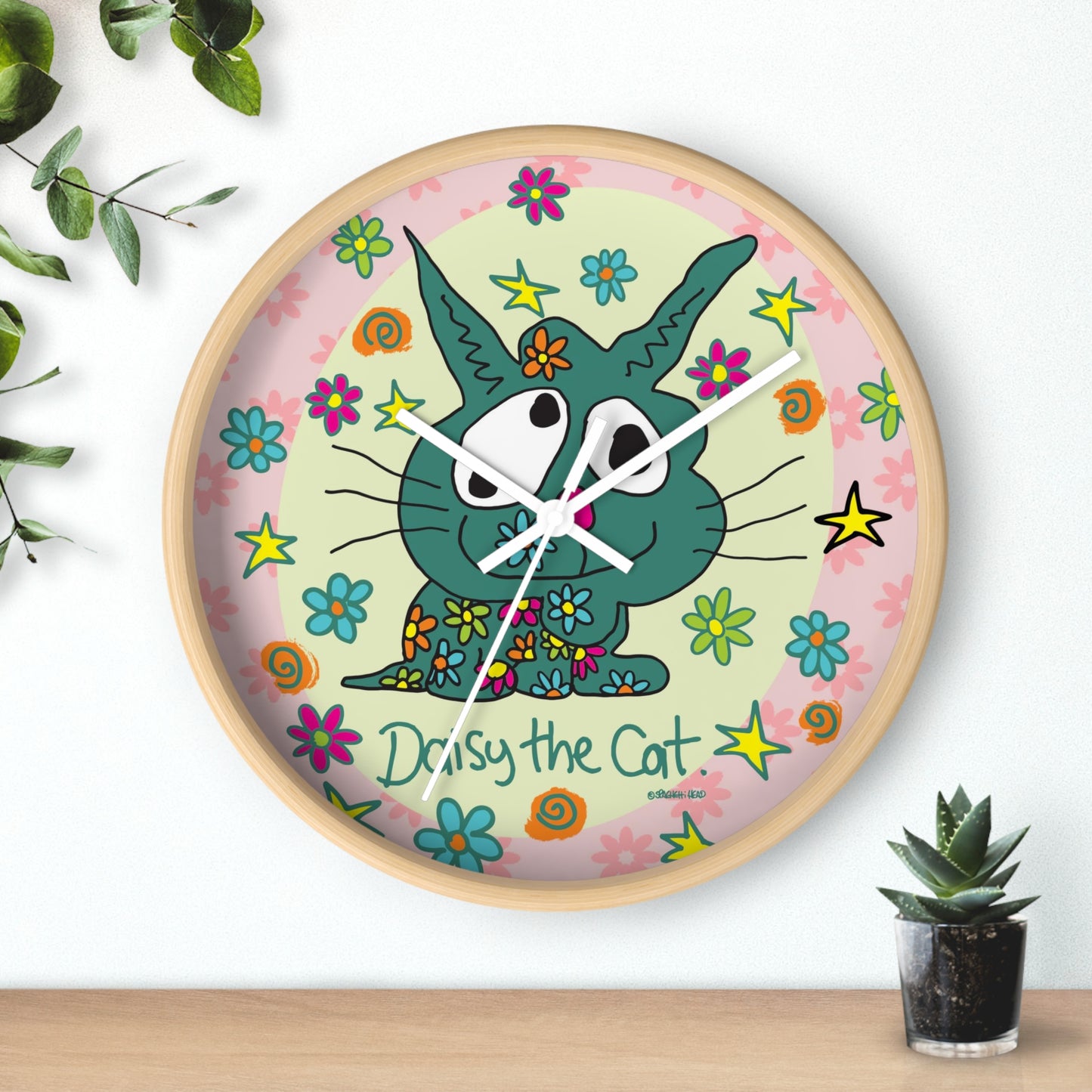 Daisy the Cat - Wall Clock