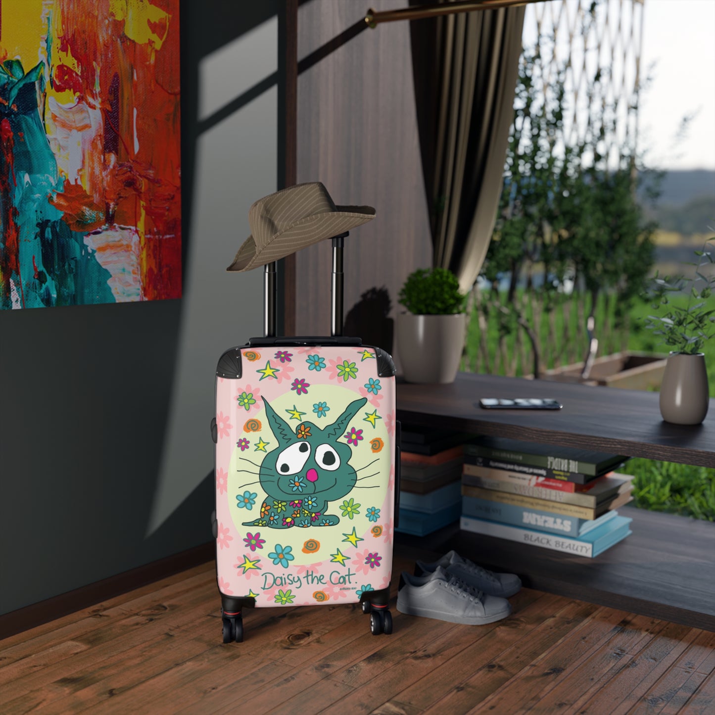 Daisy the Cat - Patterned Suitcase