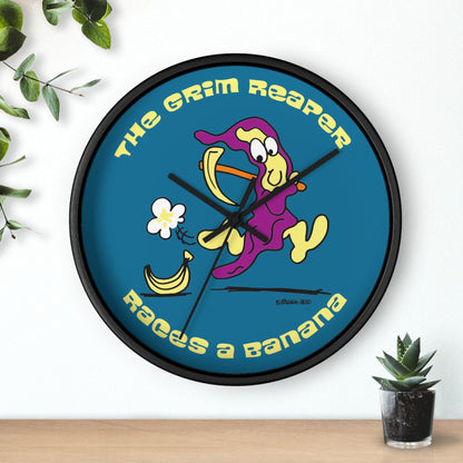 The Grim Reaper races a Banana - Wall Clock