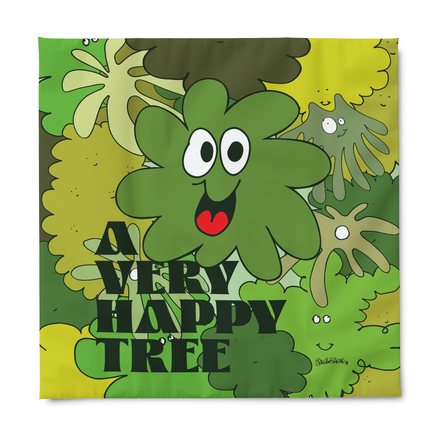 A Very happy Tree - Spaghetti Head Duvet Cover