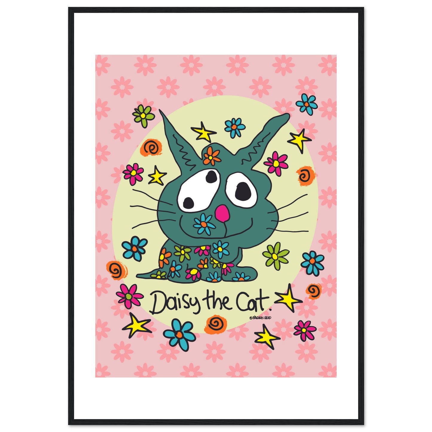 Daisy the Cat - Premium Matte Paper Wooden Framed Poster