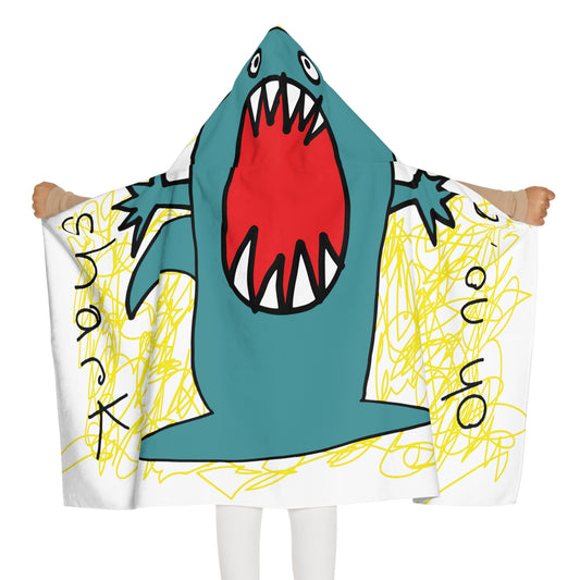 Oh no, a shark - Youth Hooded Towel