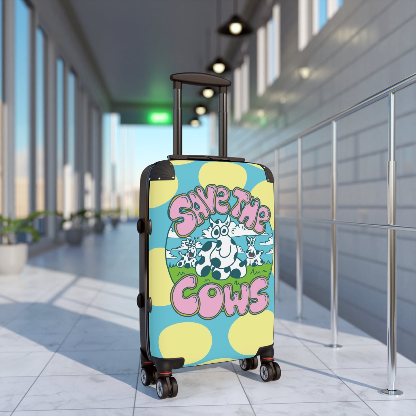 Save the Cows - Patterned Suitcase