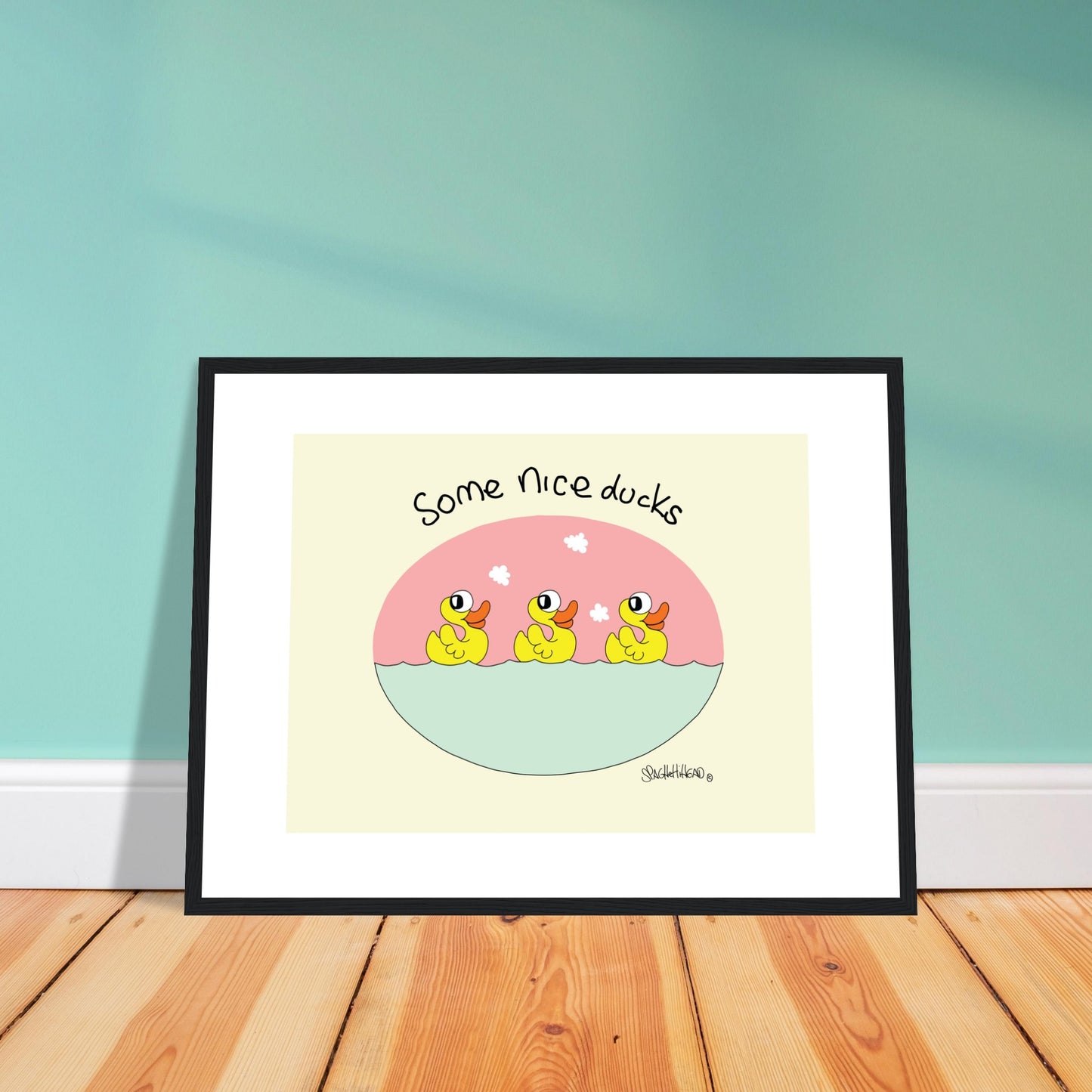 Some nice ducks - Premium Matte Paper Wooden Framed Poster