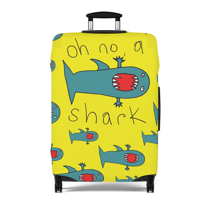 Oh no, a shark - Luggage Cover