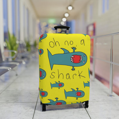 Oh no, a shark - Luggage Cover