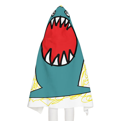 Oh no, a shark - Youth Hooded Towel