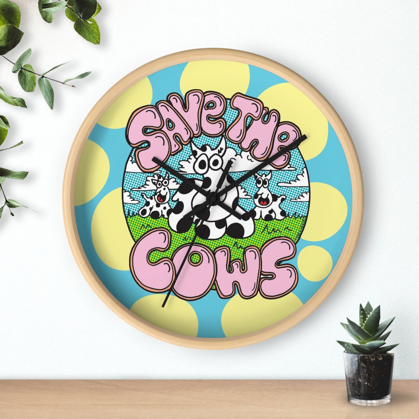 Save the Cows - Wall Clock