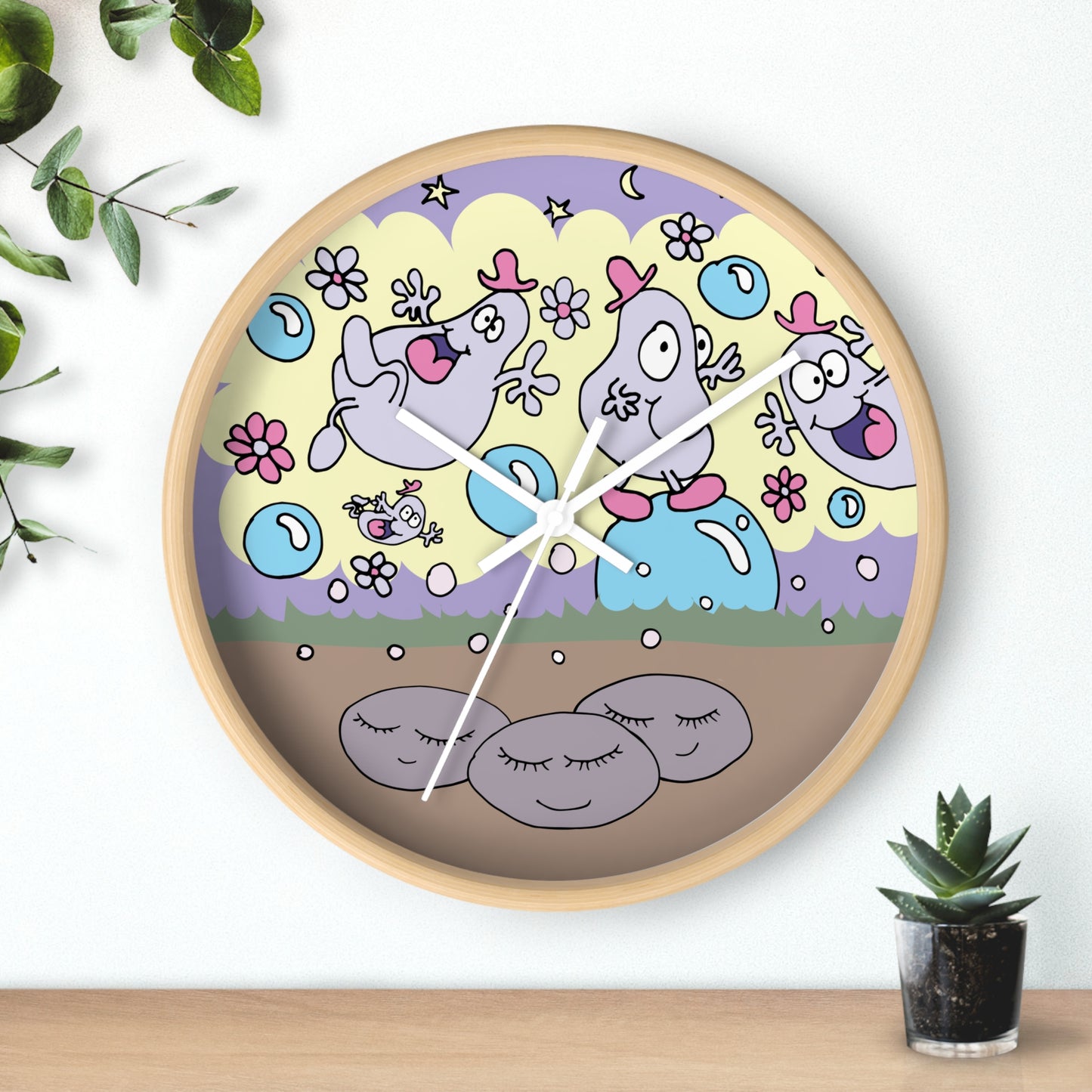 Dreaming Potatoes - Wall Clock