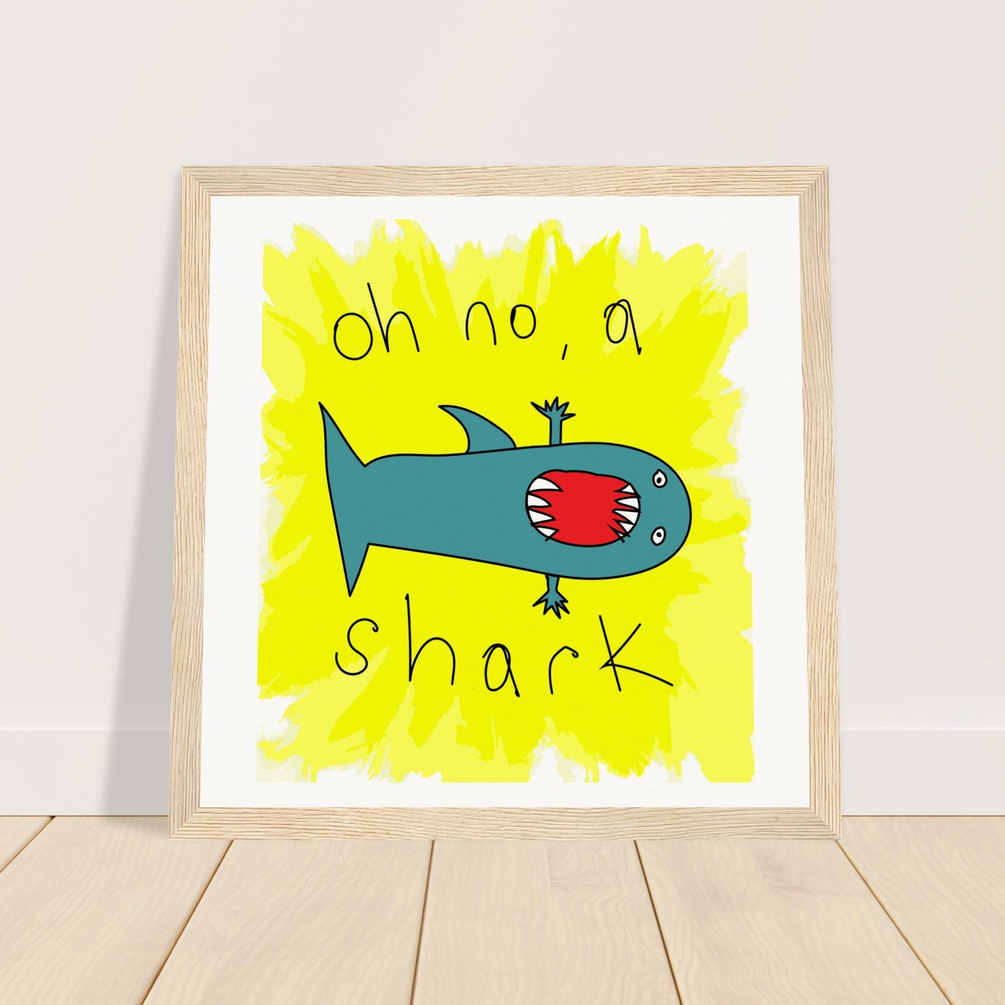 Oh no, a Shark - Framed Art and Posters