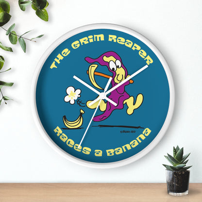 The Grim Reaper races a Banana - Wall Clock