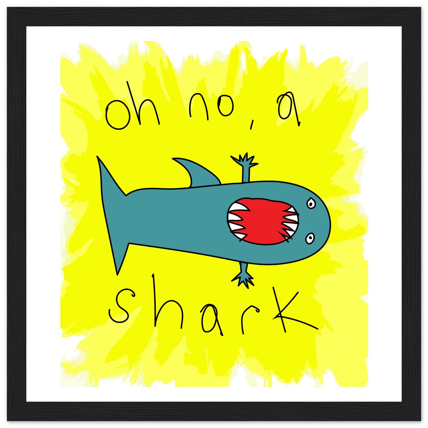 Oh no, a Shark - Framed Art and Posters