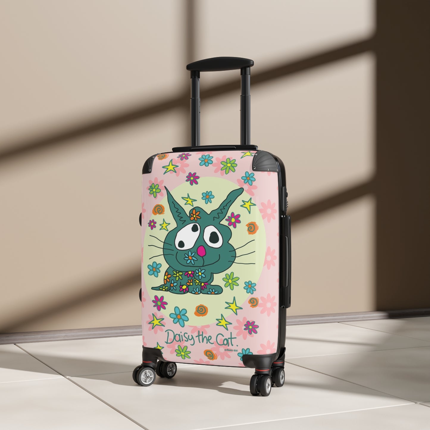 Daisy the Cat - Patterned Suitcase