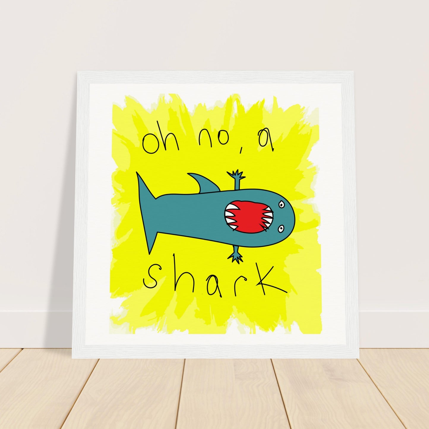 Oh no, a Shark - Framed Art and Posters