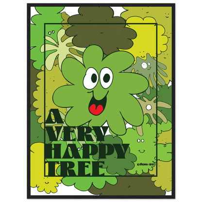 A very happy tree! - Premium Matte Paper Wooden Framed Poster