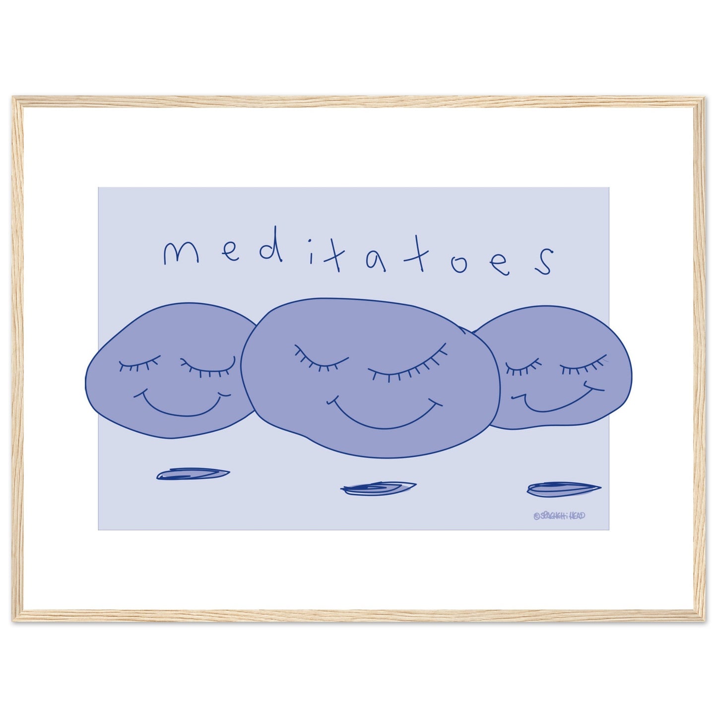 Meditatoes - Premium Matte Paper Wooden Framed Poster