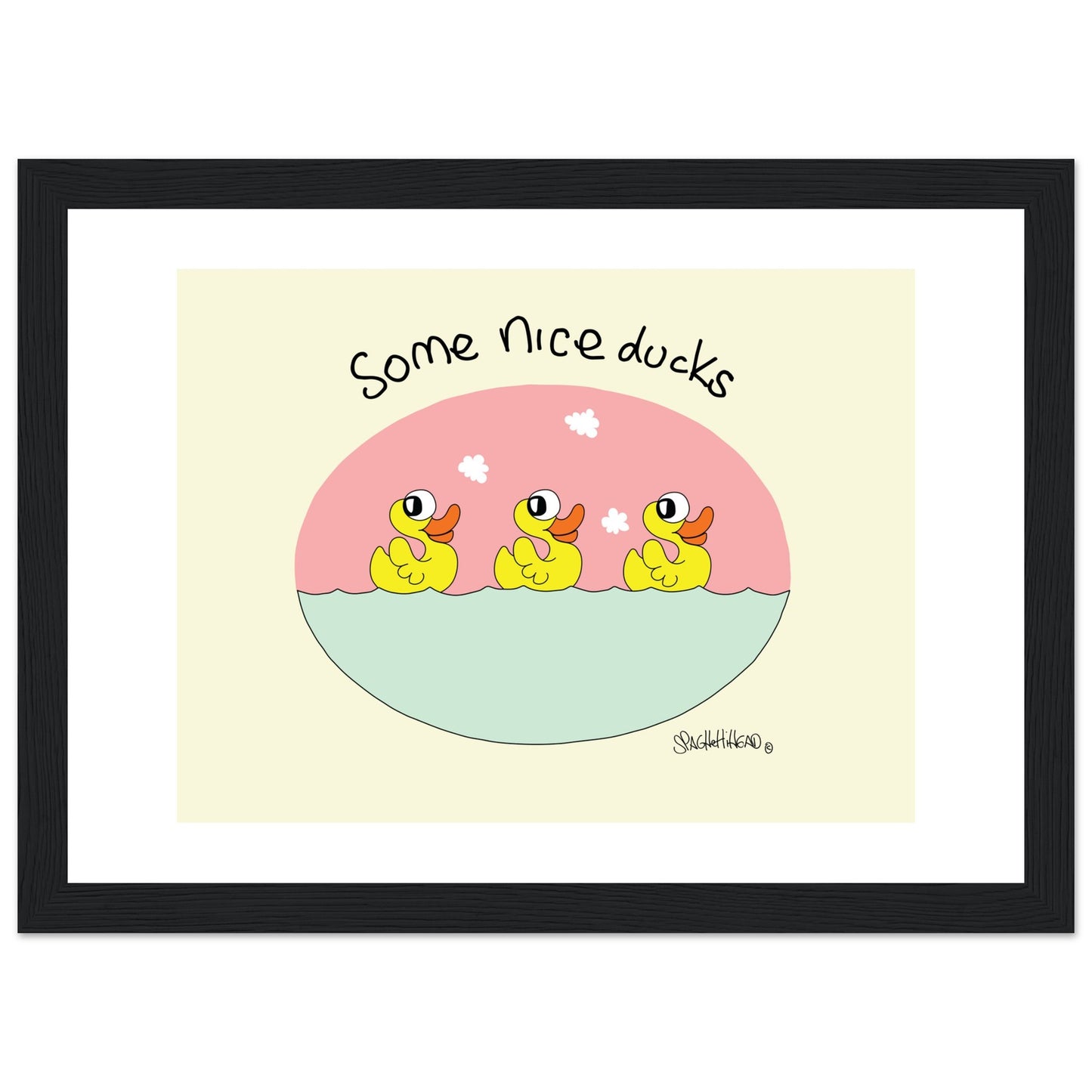 Some nice ducks - Premium Matte Paper Wooden Framed Poster