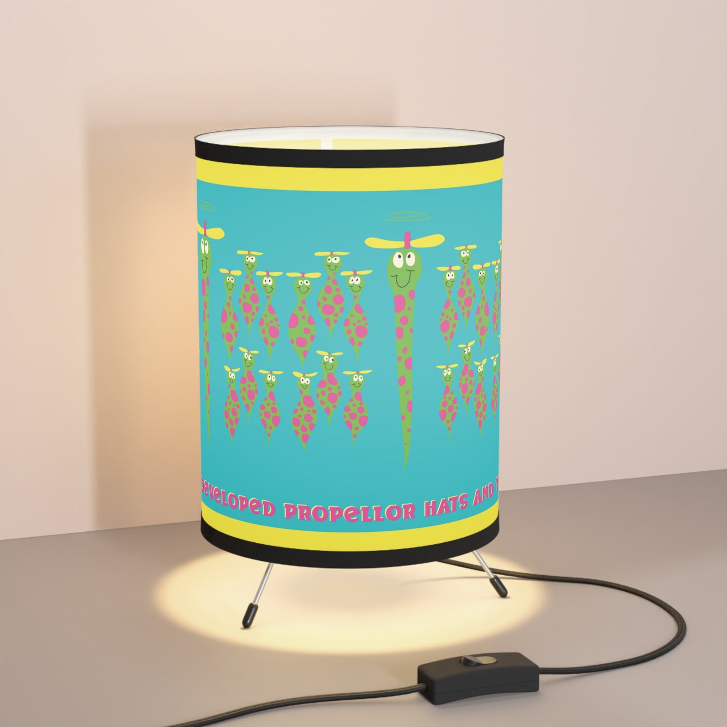 Snakes Got Fat! Tripod Lamp with High-Res Printed Shade, US\CA plug