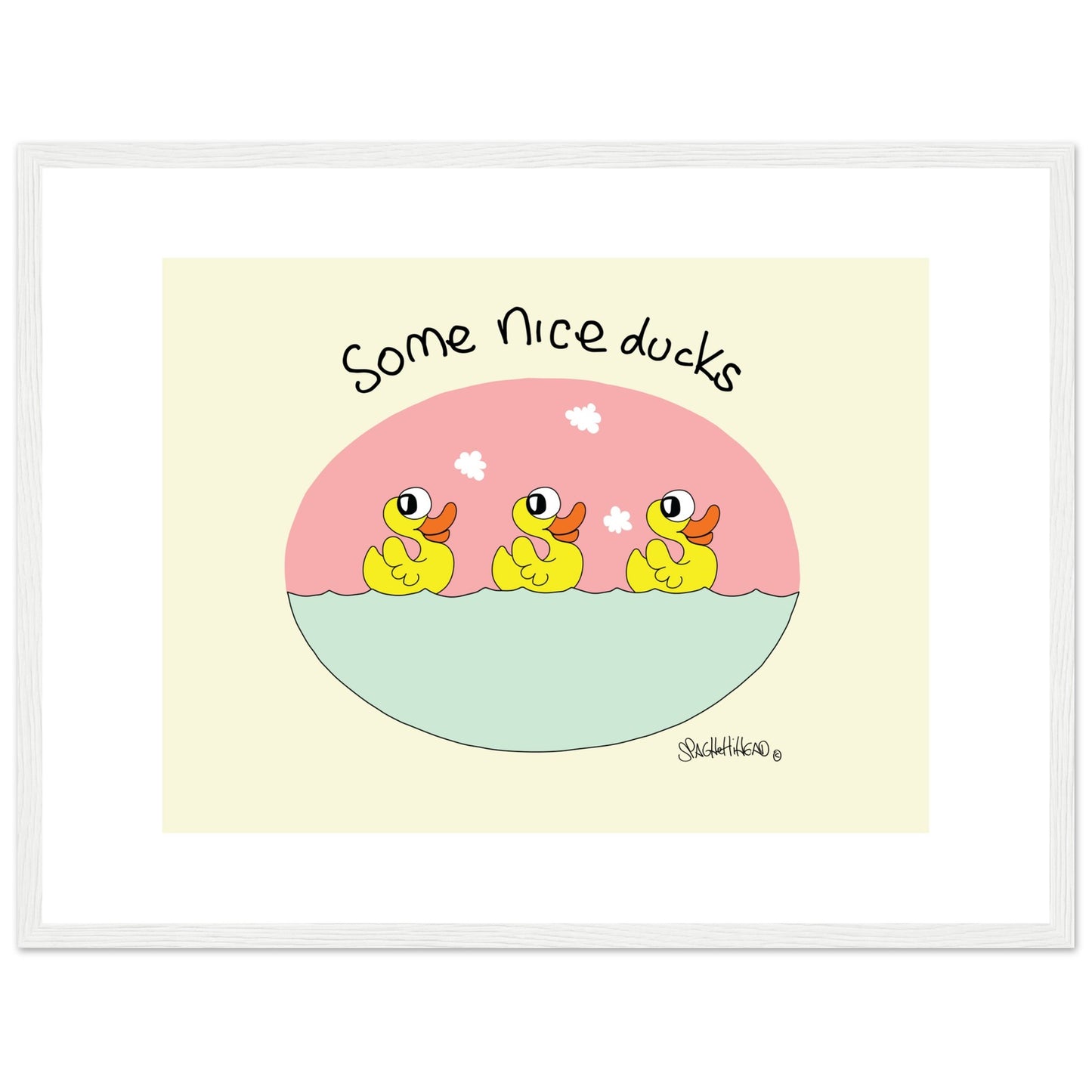 Some nice ducks - Premium Matte Paper Wooden Framed Poster