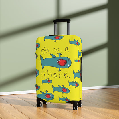 Oh no, a shark - Luggage Cover