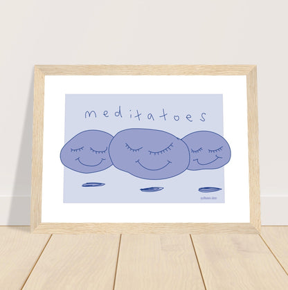 Meditatoes - Premium Matte Paper Wooden Framed Poster