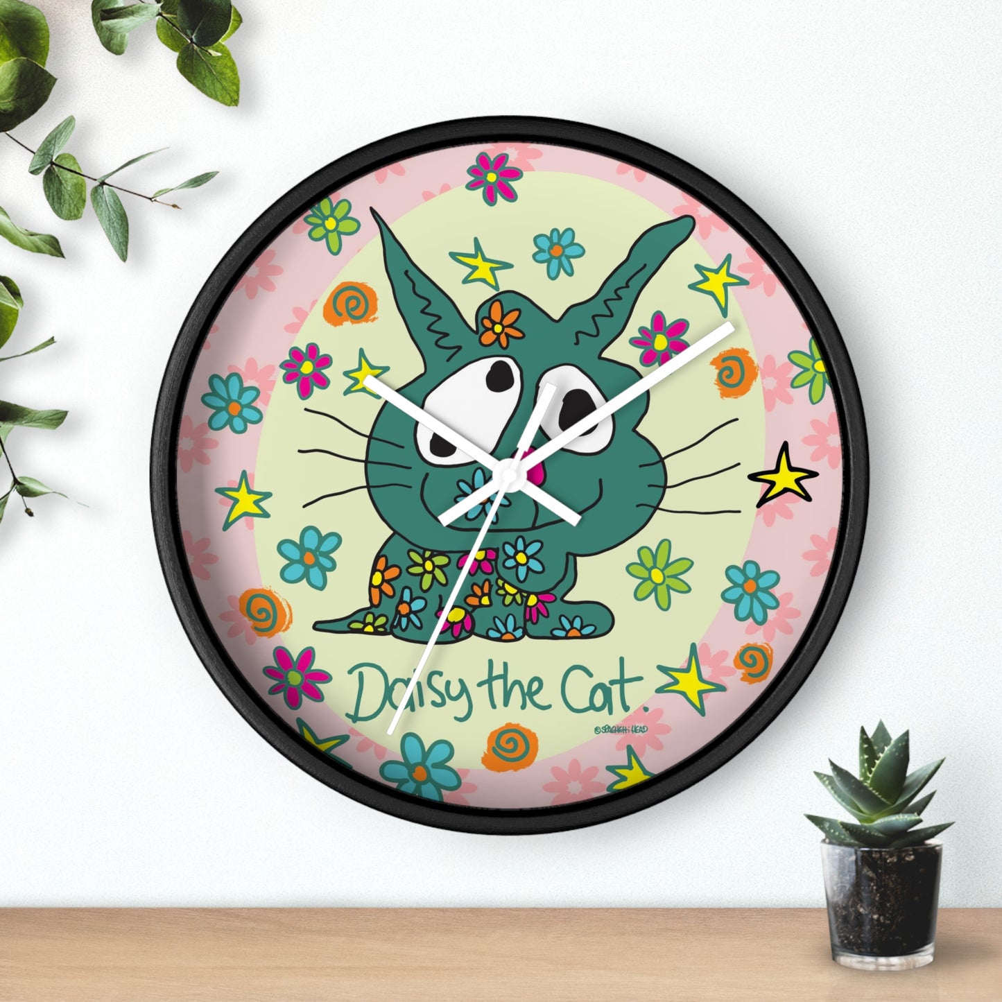 Daisy the Cat - Wall Clock