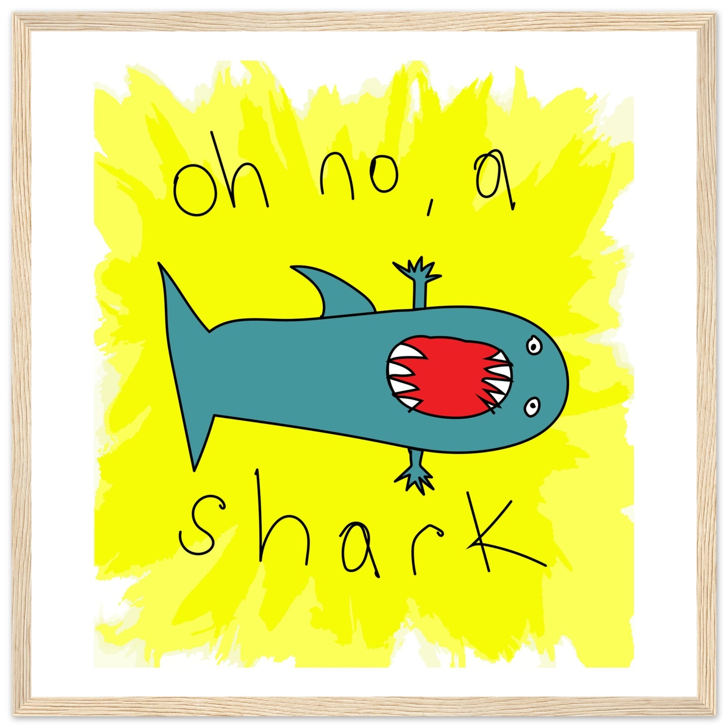 Oh no, a Shark - Framed Art and Posters