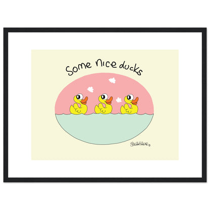 Some nice ducks - Premium Matte Paper Wooden Framed Poster