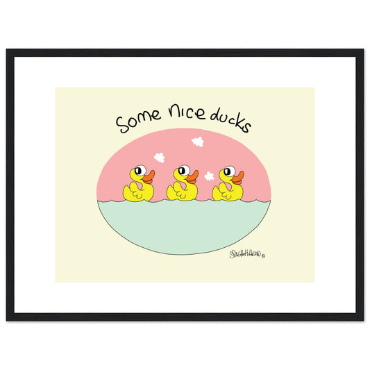 Some nice ducks - Premium Matte Paper Wooden Framed Poster