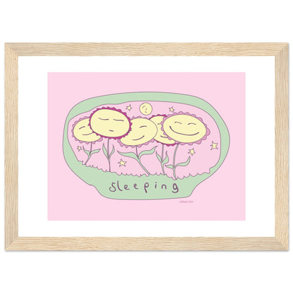 Sleeping - Premium Matte Paper Wooden Framed Poster