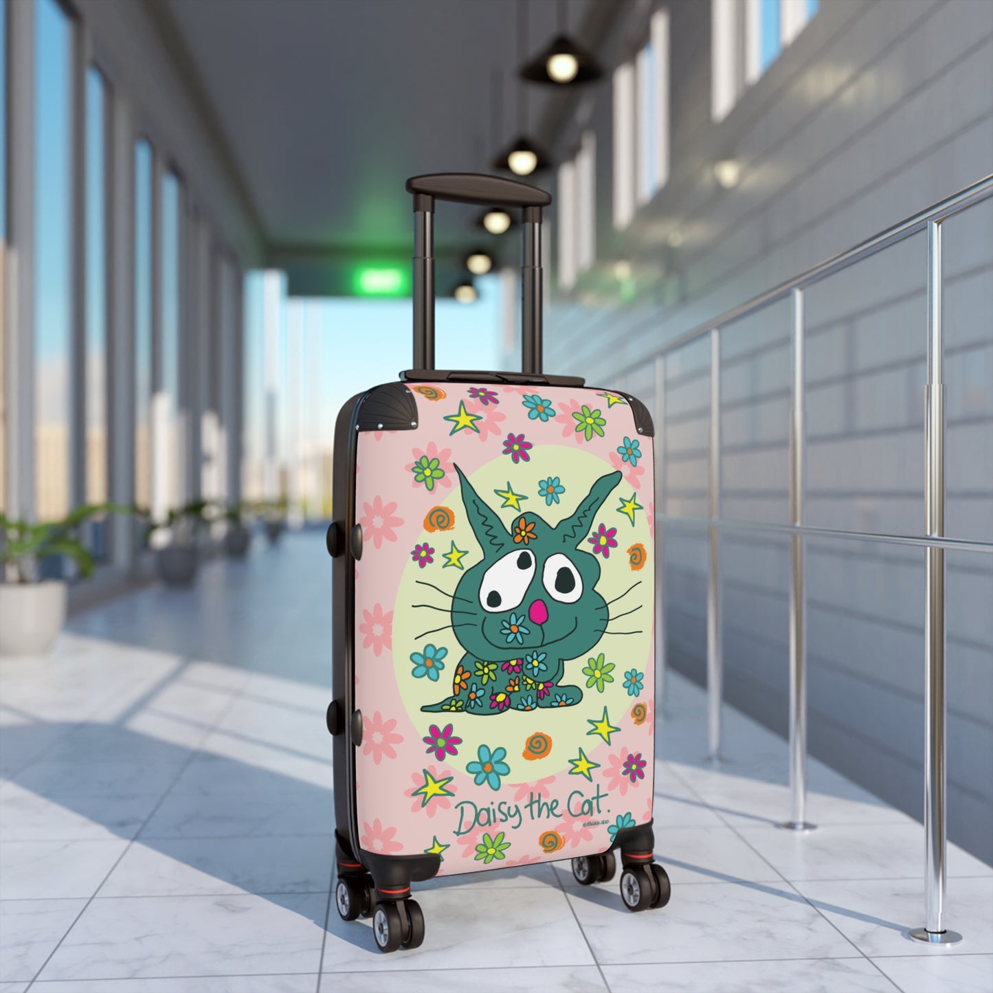 Daisy the Cat - Patterned Suitcase