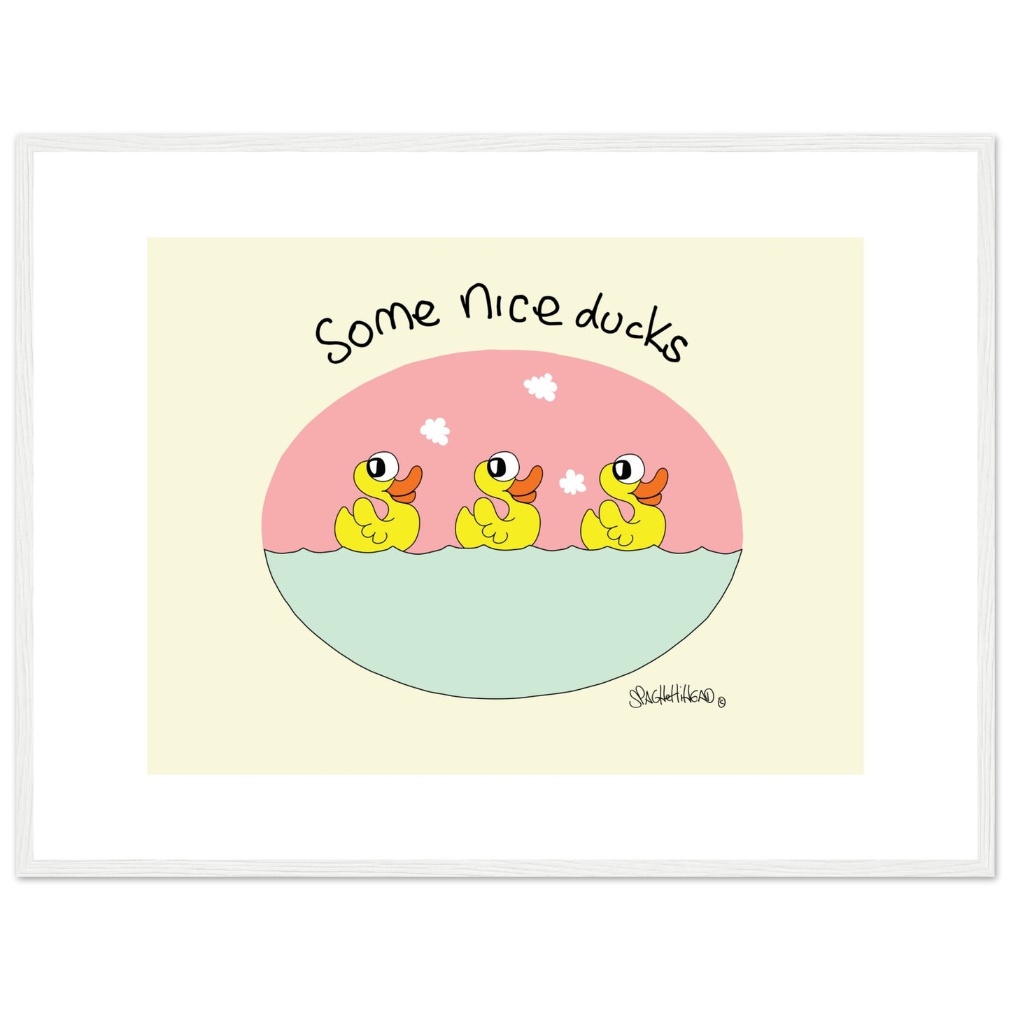 Some nice ducks - Premium Matte Paper Wooden Framed Poster