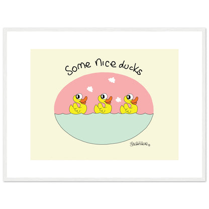 Some nice ducks - Premium Matte Paper Wooden Framed Poster