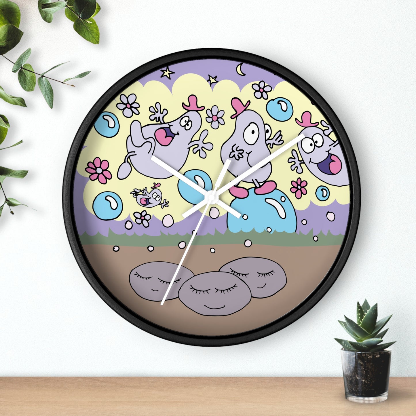 Dreaming Potatoes - Wall Clock