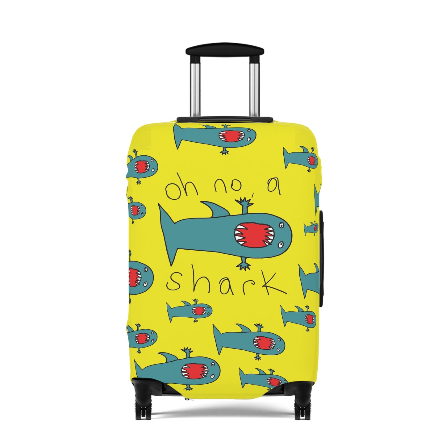 Oh no, a shark - Luggage Cover