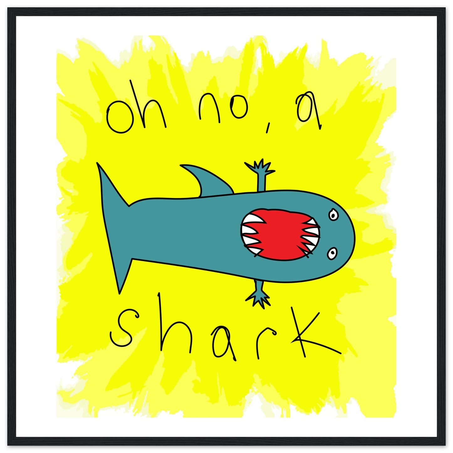 Oh no, a Shark - Framed Art and Posters