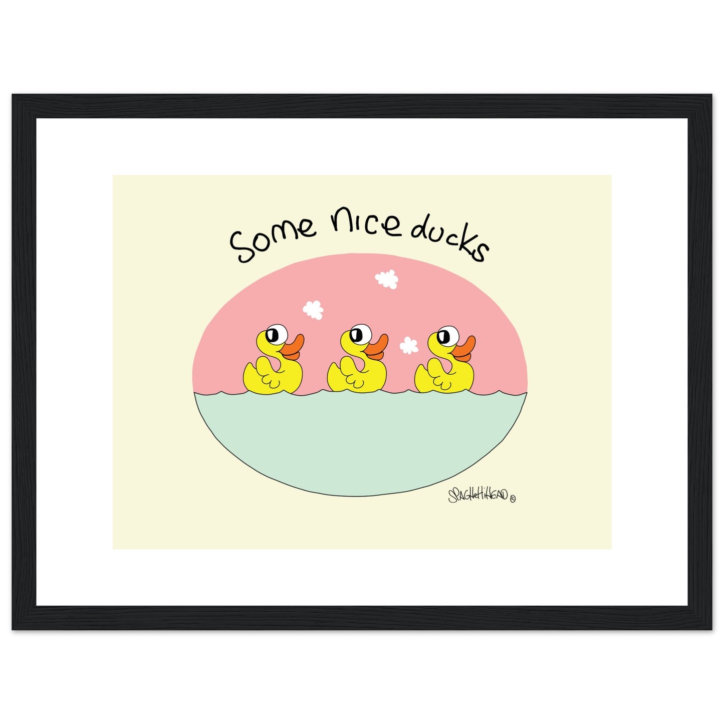 Some nice ducks - Premium Matte Paper Wooden Framed Poster