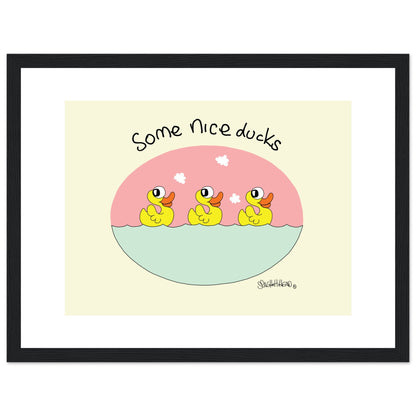 Some nice ducks - Premium Matte Paper Wooden Framed Poster