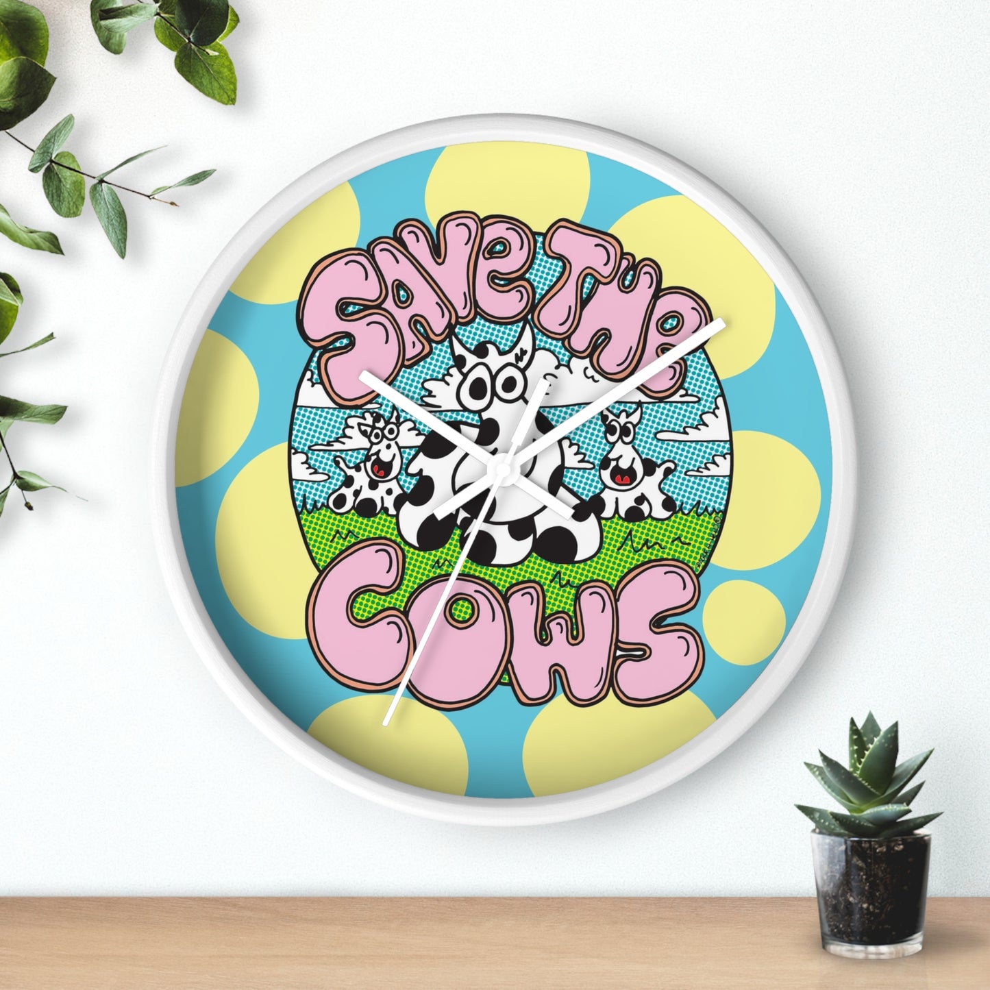 Save the Cows - Wall Clock