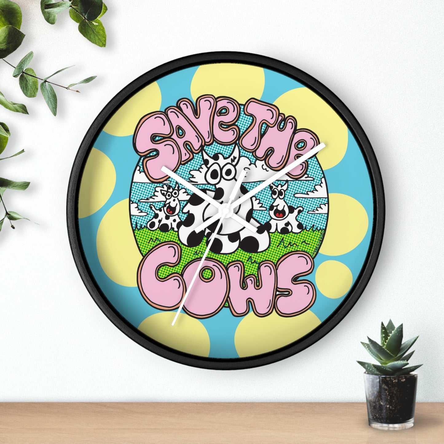 Save the Cows - Wall Clock