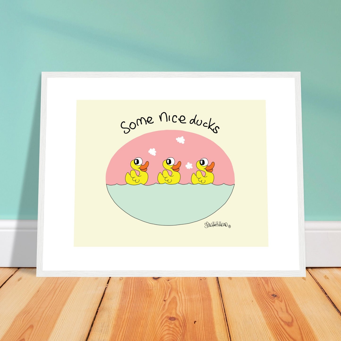 Some nice ducks - Premium Matte Paper Wooden Framed Poster