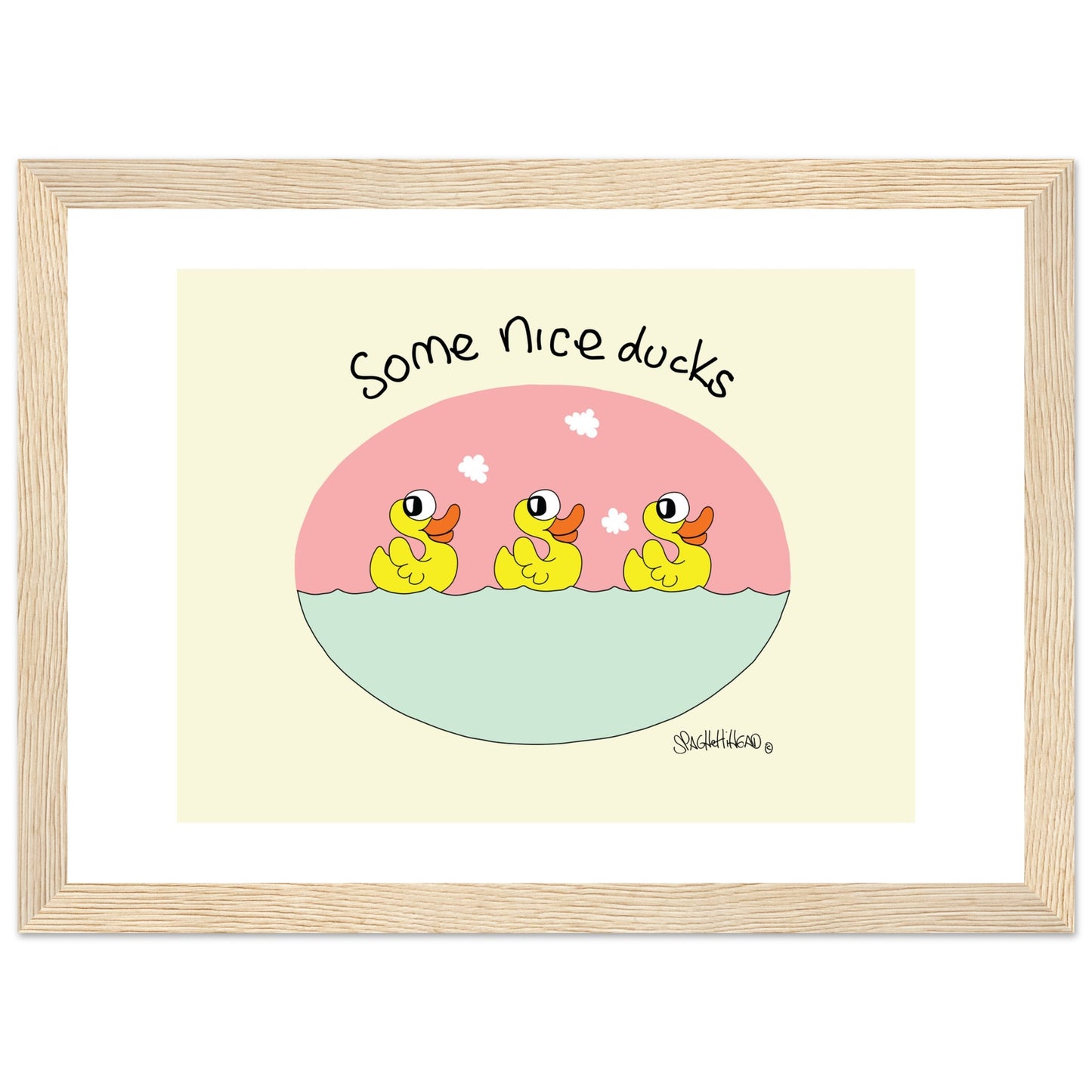 Some nice ducks - Premium Matte Paper Wooden Framed Poster