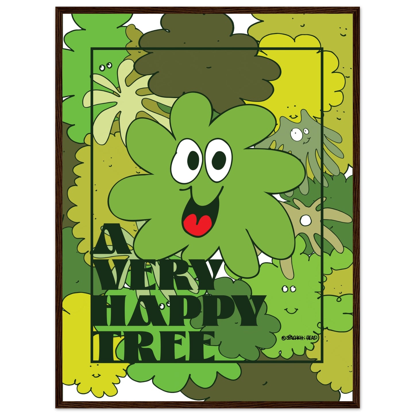 A very happy tree! - Premium Matte Paper Wooden Framed Poster