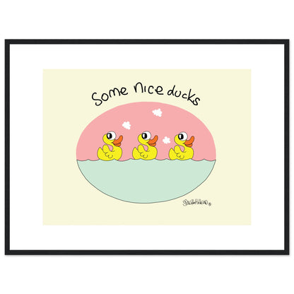 Some nice ducks - Premium Matte Paper Wooden Framed Poster